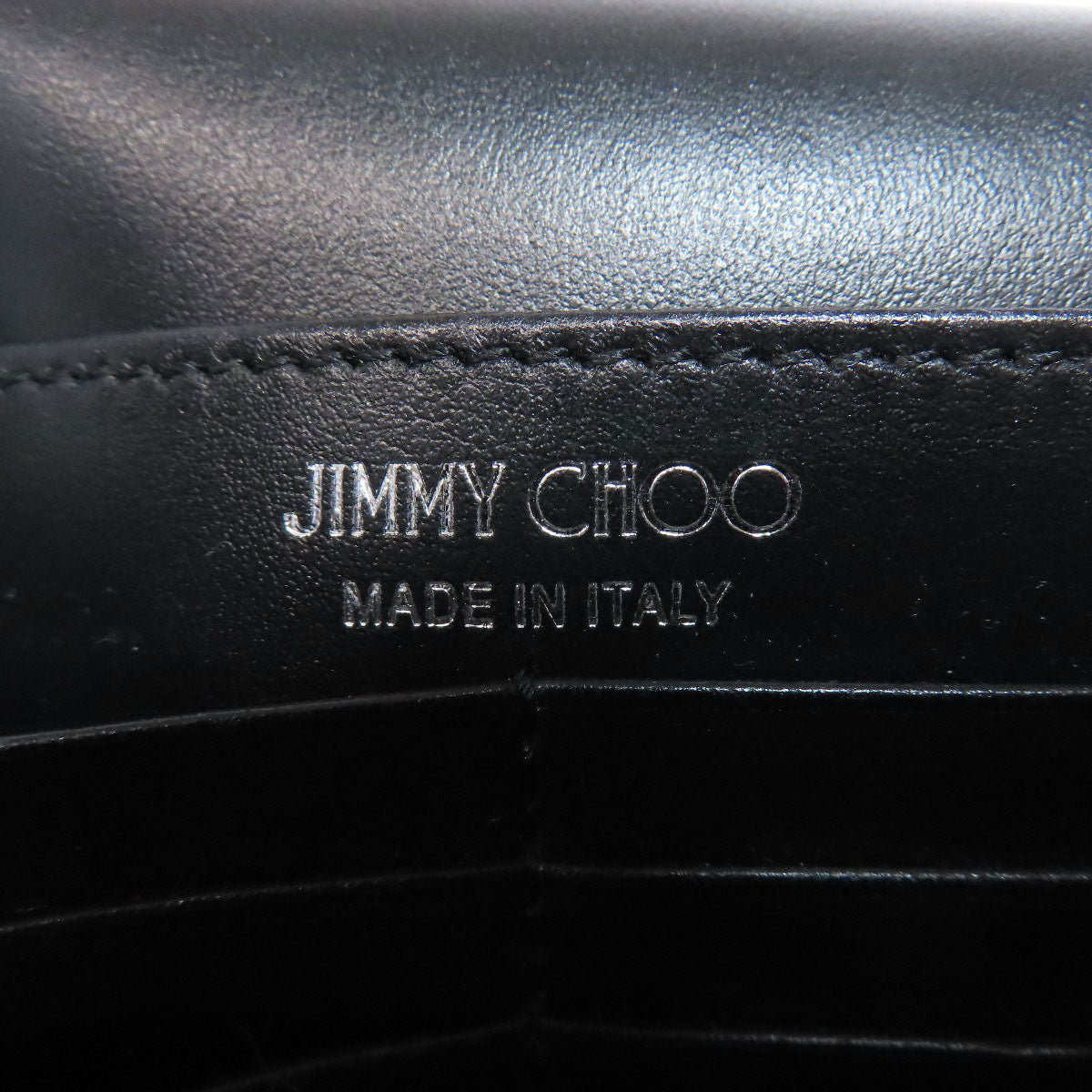 Jimmy Choo ジミーチュウ スタッズ チェーンウォレット 長財布（小銭入れあり） レザー レディース 中古