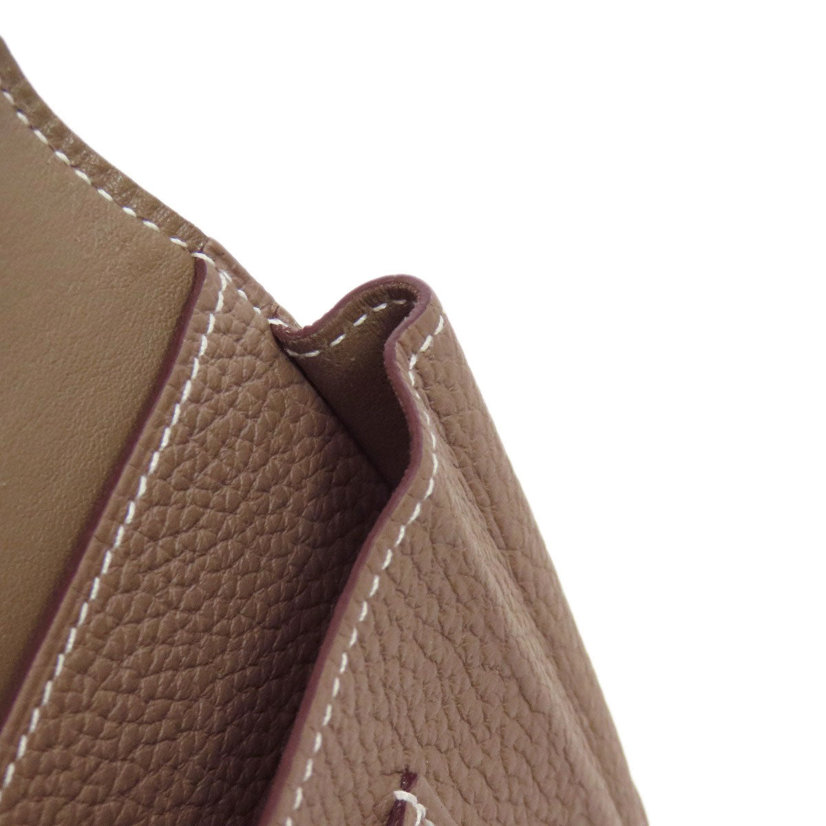 HERMES エルメス ドゴンGM エトープ シルバー金具 長財布（小銭入れあり） トゴ レディース 中古