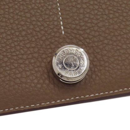 HERMES エルメス ドゴンGM エトープ シルバー金具 長財布（小銭入れあり） トゴ レディース 中古