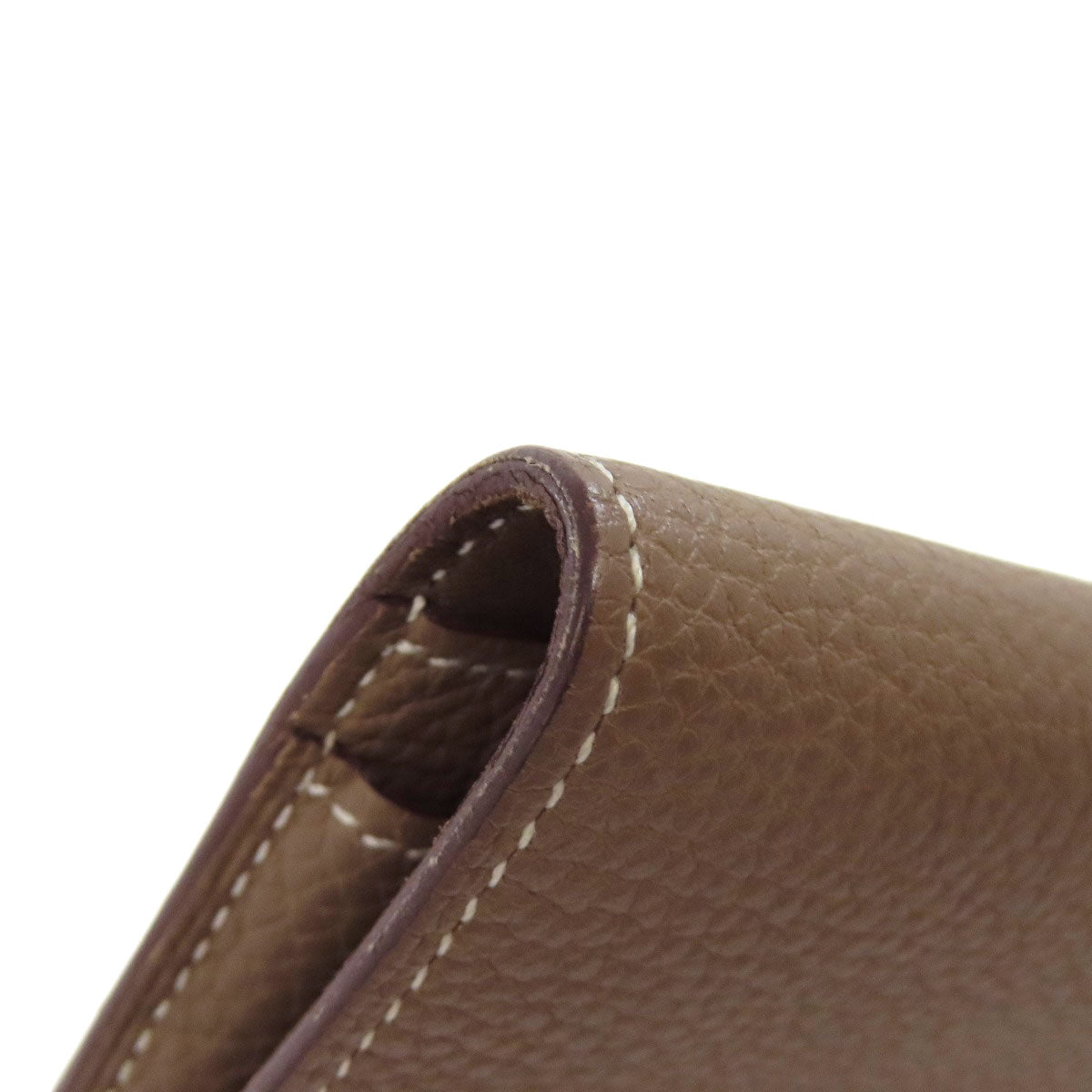 HERMES エルメス ドゴンGM エトープ シルバー金具 長財布（小銭入れあり） トゴ レディース 中古