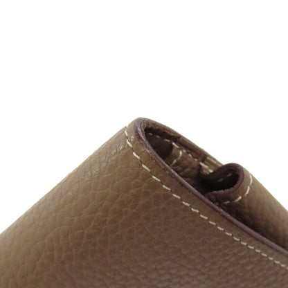 HERMES エルメス ドゴンGM エトープ シルバー金具 長財布（小銭入れあり） トゴ レディース 中古