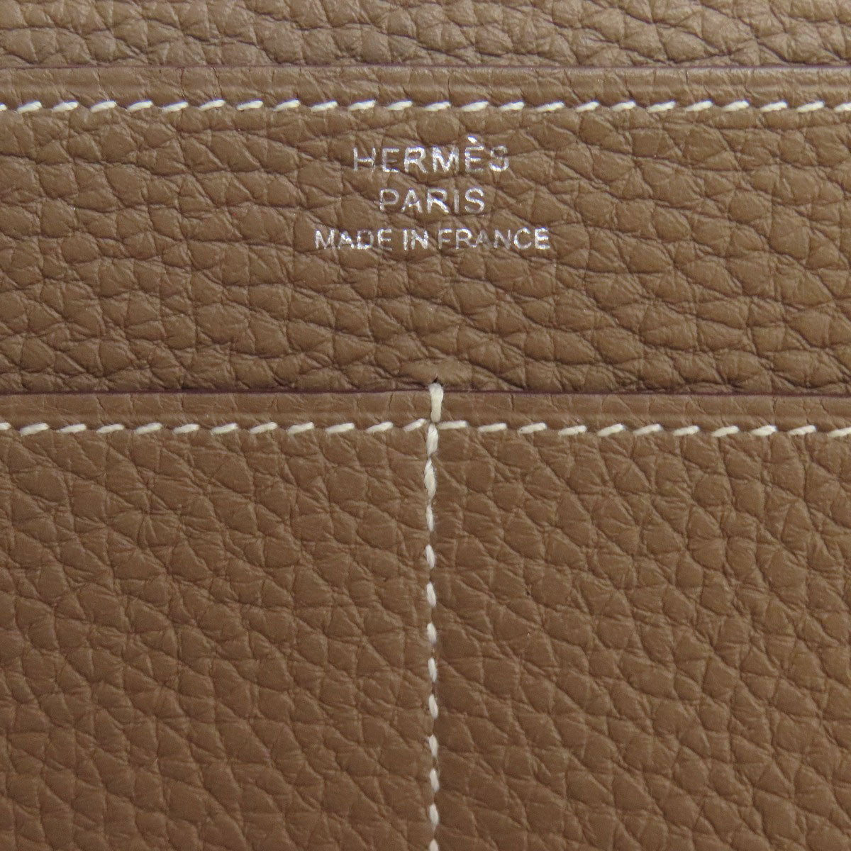 HERMES エルメス ドゴンGM エトープ シルバー金具 長財布（小銭入れあり） トゴ レディース 中古