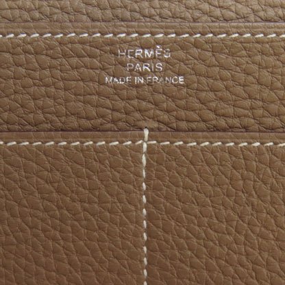 HERMES エルメス ドゴンGM エトープ シルバー金具 長財布（小銭入れあり） トゴ レディース 中古