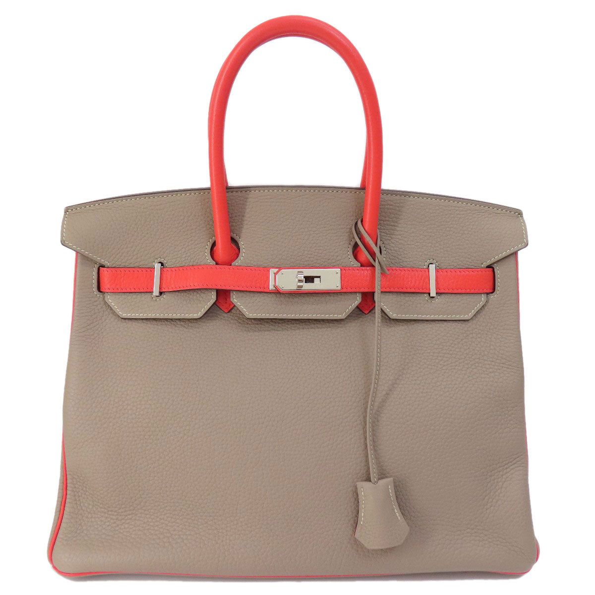 HERMES エルメス バーキン35 シルバー金具 ハンドバッグ トリヨン レディース 中古