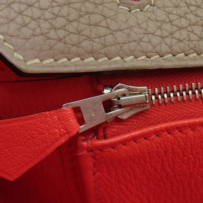 HERMES エルメス バーキン35 シルバー金具 ハンドバッグ トリヨン レディース 中古