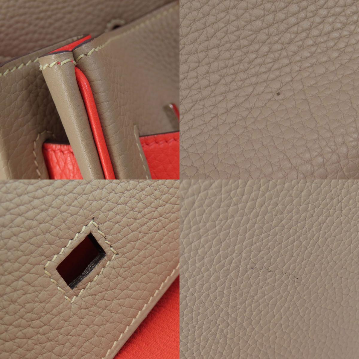 HERMES エルメス バーキン35 シルバー金具 ハンドバッグ トリヨン レディース 中古