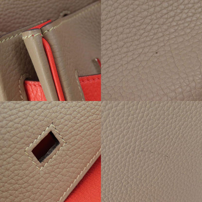 HERMES エルメス バーキン35 シルバー金具 ハンドバッグ トリヨン レディース 中古