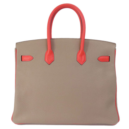 HERMES エルメス バーキン35 シルバー金具 ハンドバッグ トリヨン レディース 中古