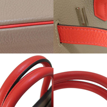 HERMES エルメス バーキン35 シルバー金具 ハンドバッグ トリヨン レディース 中古