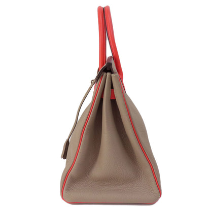 HERMES エルメス バーキン35 シルバー金具 ハンドバッグ トリヨン レディース 中古