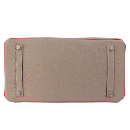 HERMES エルメス バーキン35 シルバー金具 ハンドバッグ トリヨン レディース 中古
