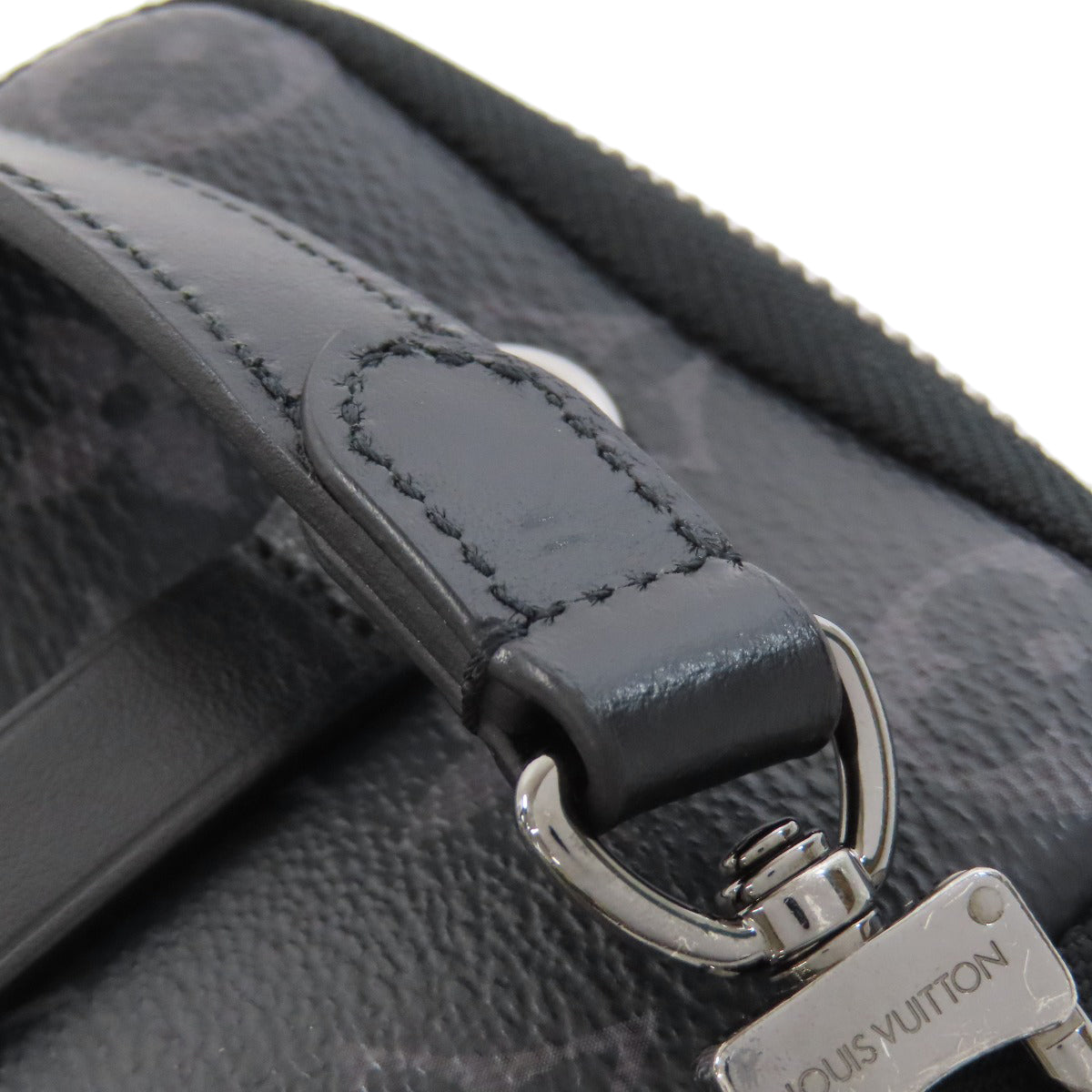 LOUIS VUITTON ルイヴィトン M69534 ダブルフォンポーチ ショルダーストラップ モノグラムエクリプス メンズ 中古