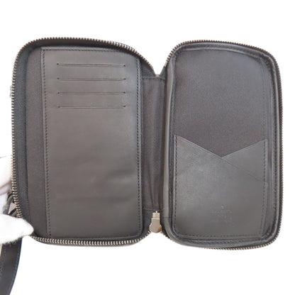 LOUIS VUITTON ルイヴィトン M69534 ダブルフォンポーチ ショルダーストラップ モノグラムエクリプス メンズ 中古