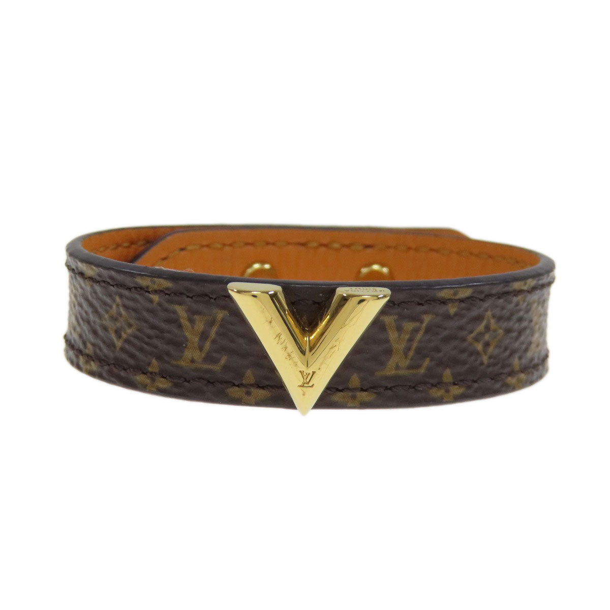LOUIS VUITTON ルイヴィトン M6042 エッセンシャルV ブレスレット モノグラムキャンバス レディース 中古