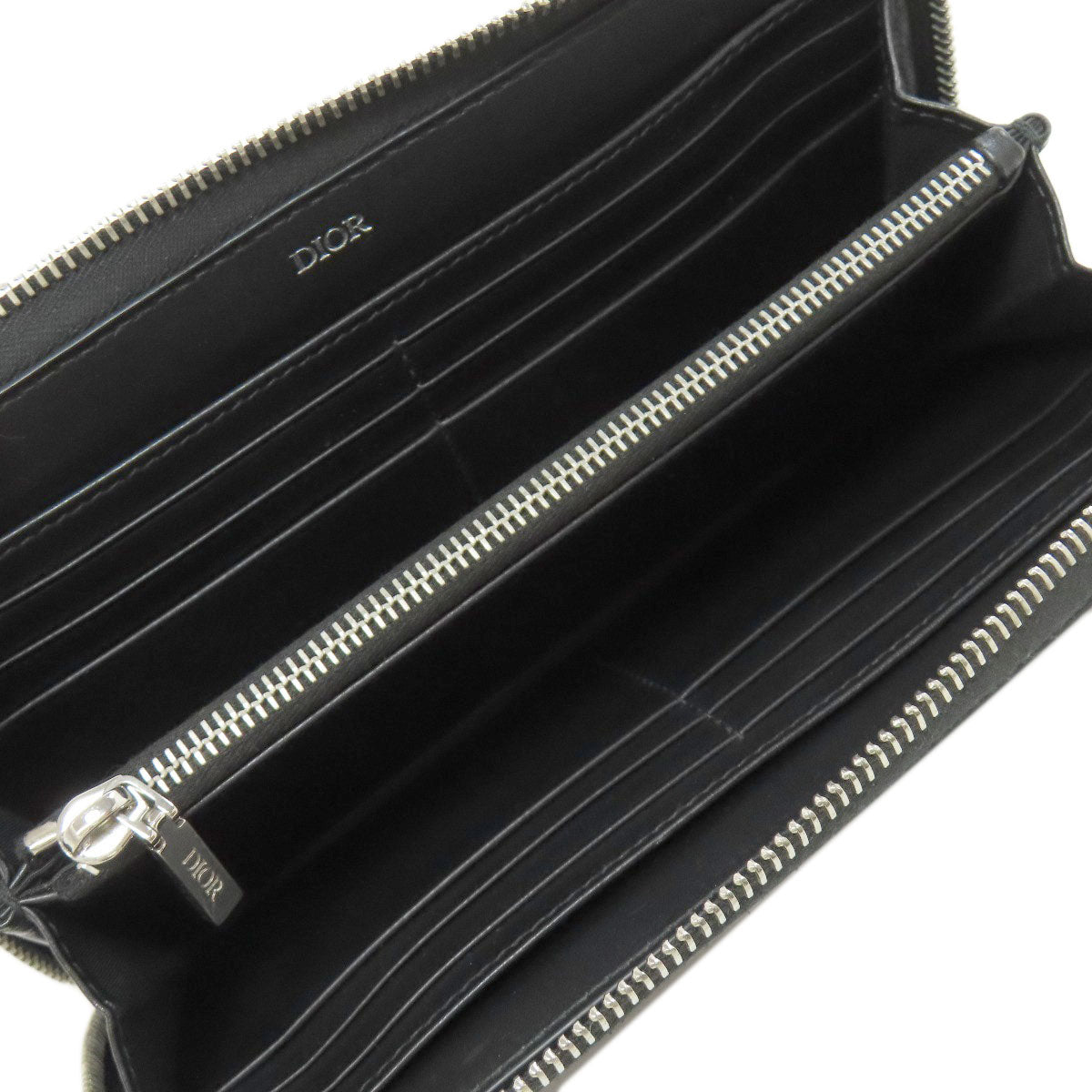 CHRISTIAN DIOR クリスチャンディオール オブリークギャラクシー 長財布（小銭入れあり） カーフ レディース 中古