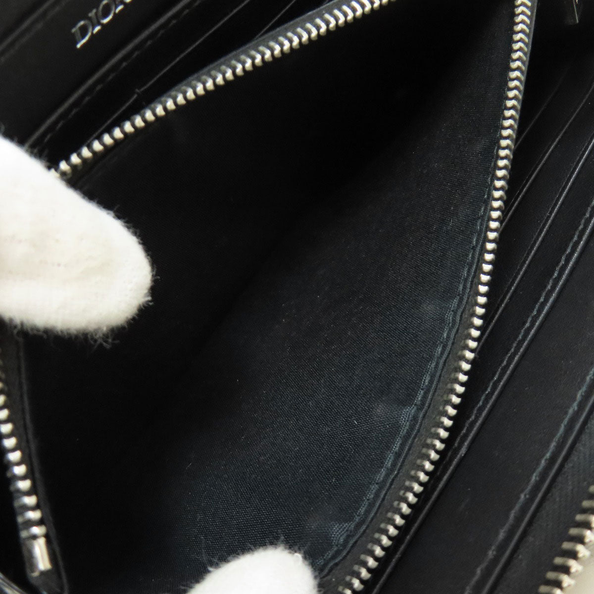 CHRISTIAN DIOR クリスチャンディオール オブリークギャラクシー 長財布（小銭入れあり） カーフ レディース 中古