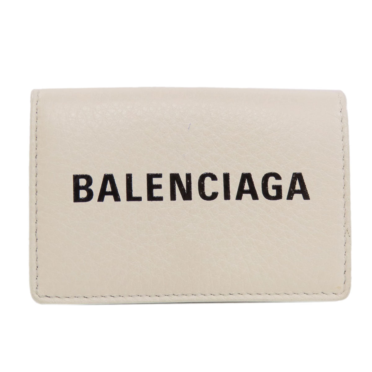 BALENCIAGA バレンシアガ 516402 ロゴ 三つ折り財布 二つ折り財布（小銭入れあり） レザー レディース 中古