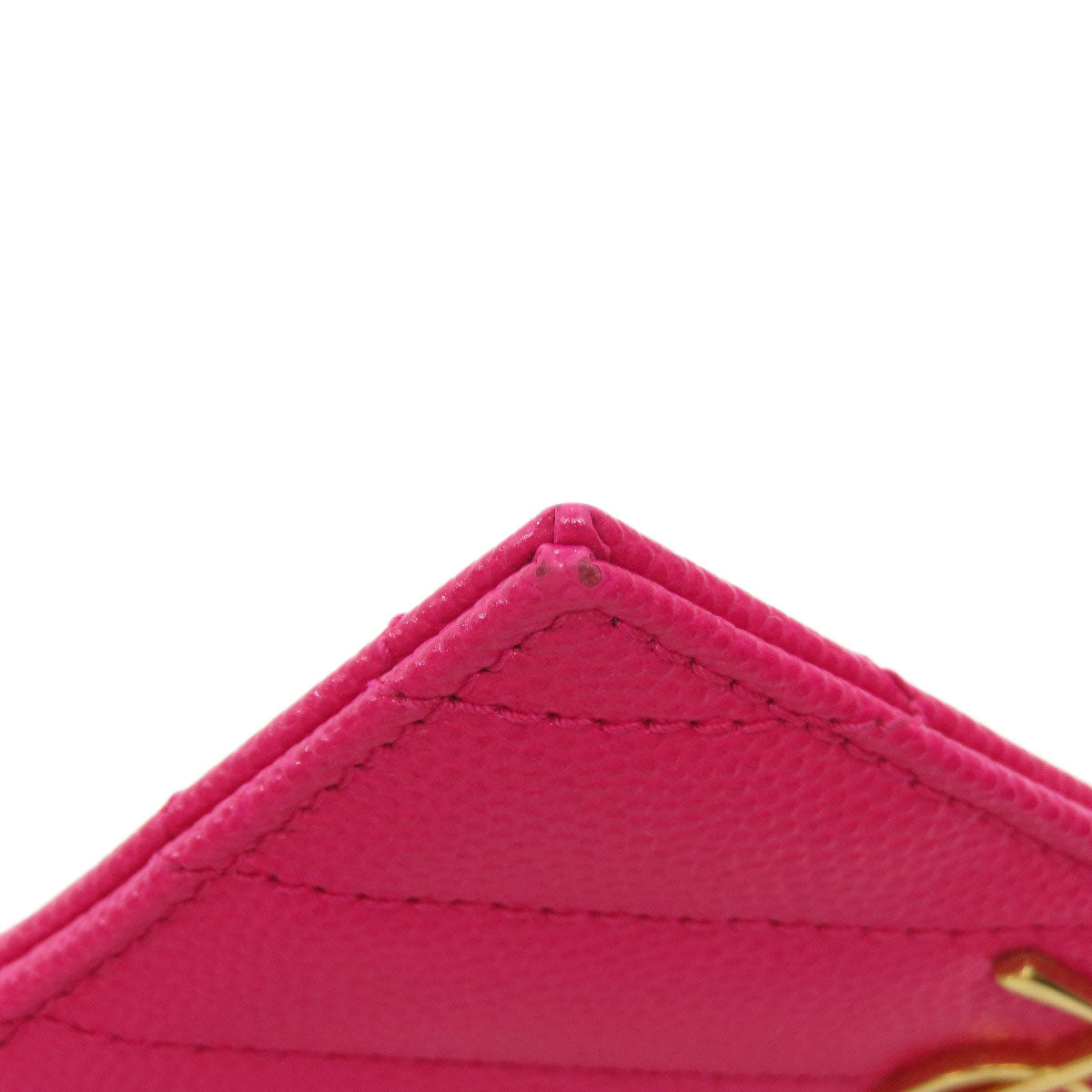 YVES SAINT LAURENT イヴ・サンローラン ロゴ カードケース レザー レディース 中古
