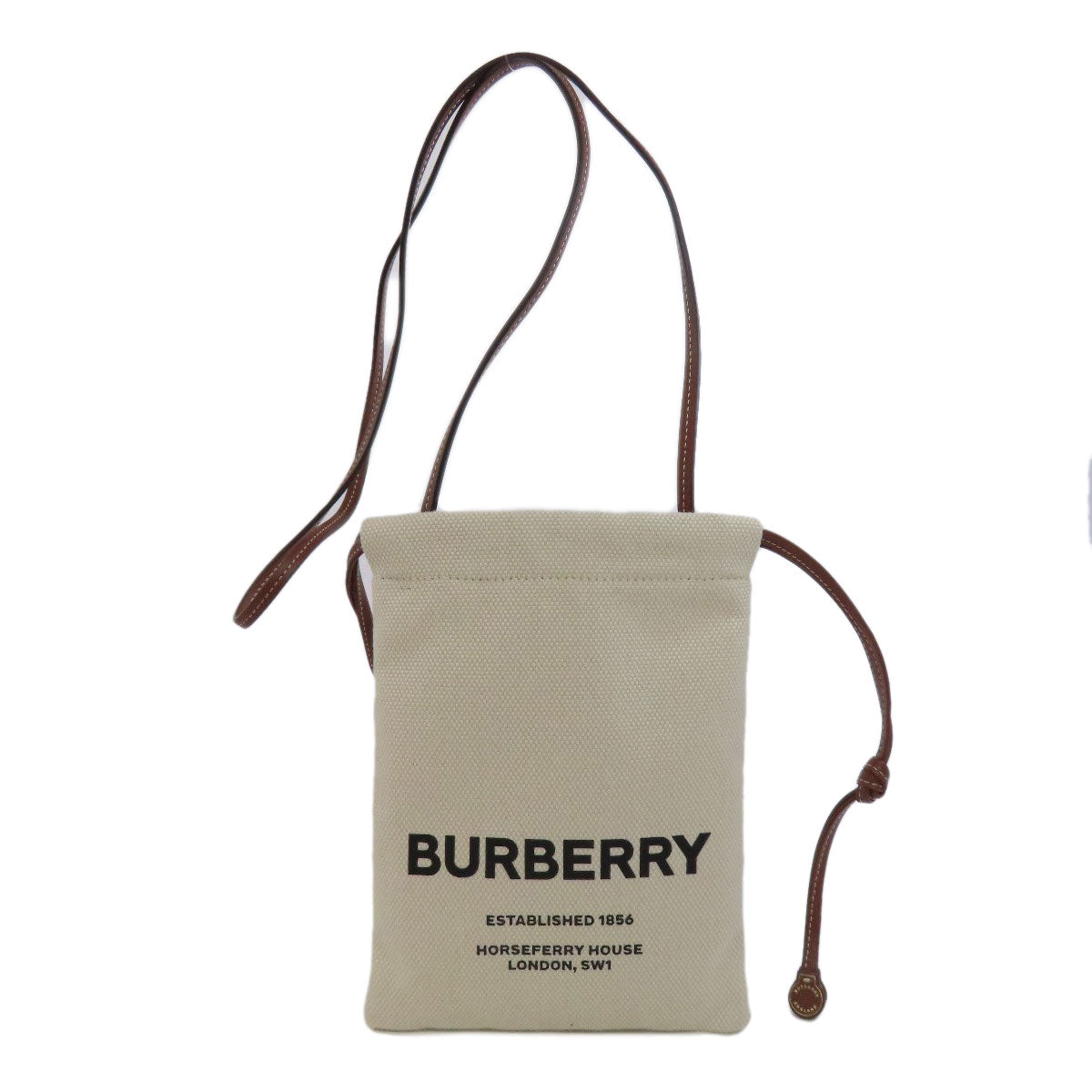 BURBERRY バーバリー ポシェット ショルダーバッグ キャンバス レディース 中古