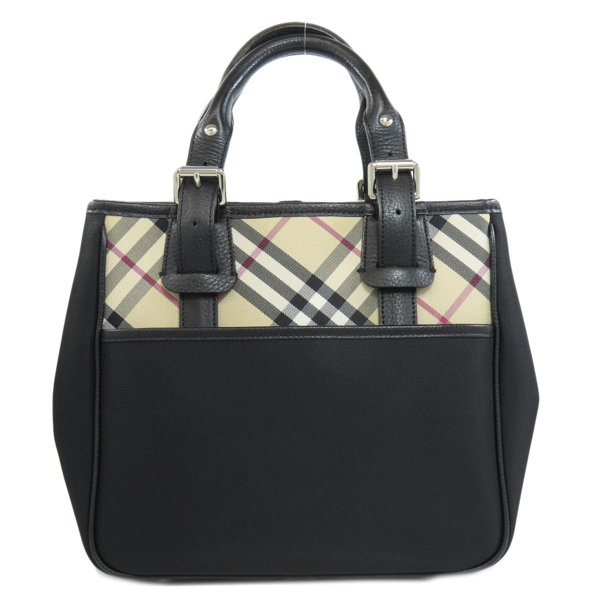 BURBERRY バーバリー ノバチェック トートバッグ ナイロン レディース 中古