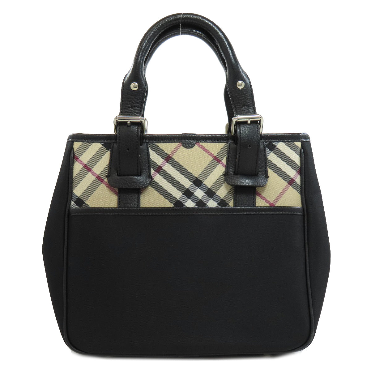 BURBERRY バーバリー ノバチェック トートバッグ ナイロン レディース 中古