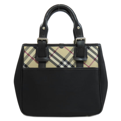 BURBERRY バーバリー ノバチェック トートバッグ ナイロン レディース 中古