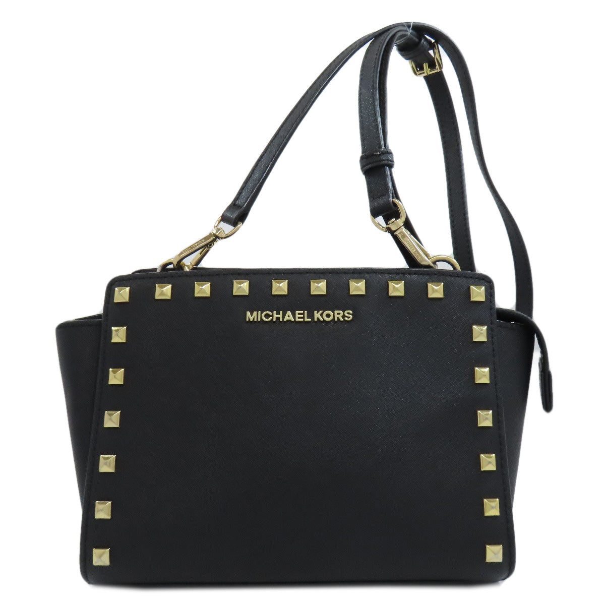 MICHAEL MICHAEL KORS マイケルマイケルコース スタッズ ショルダーバッグ PVC レディース 中古
