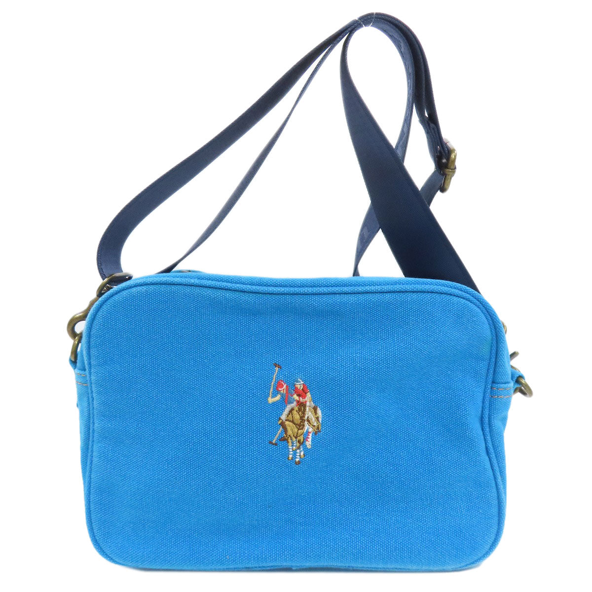 U.S. POLO ASSN. ユーエスポロアッスン ロゴ ショルダーバッグ キャンバス レディース 中古