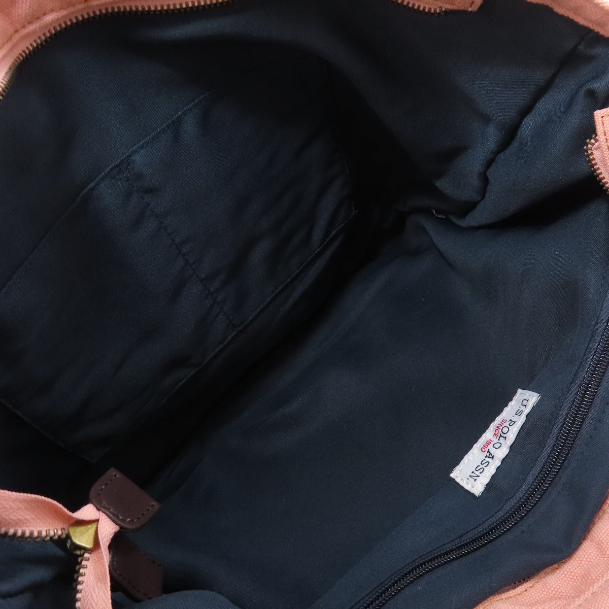 U.S. POLO ASSN. ユーエスポロアッスン ロゴ トートバッグ キャンバス レディース 中古