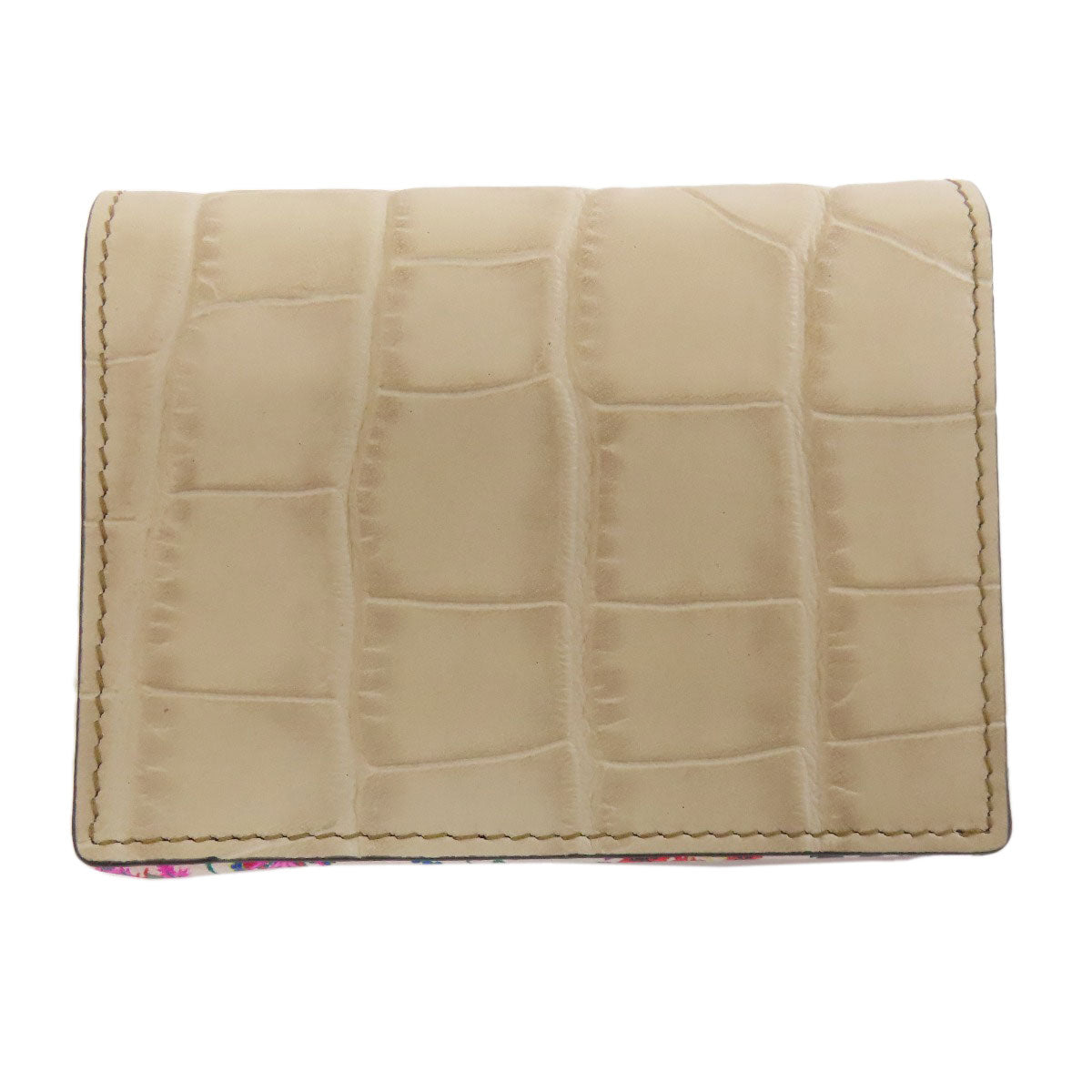 ETRO エトロ クロコ型押し 二つ折り財布（小銭入れあり） レザー レディース 中古