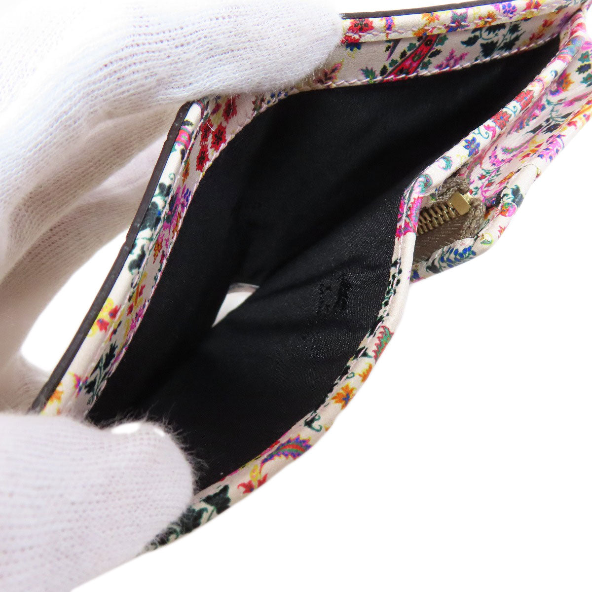 ETRO エトロ クロコ型押し 二つ折り財布（小銭入れあり） レザー レディース 中古