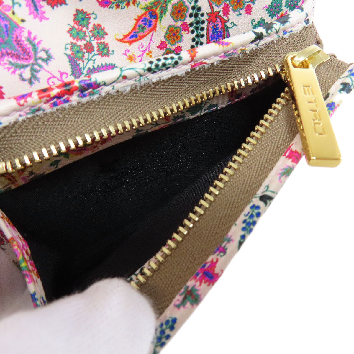 ETRO エトロ クロコ型押し 二つ折り財布（小銭入れあり） レザー レディース 中古