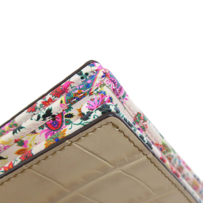 ETRO エトロ クロコ型押し 二つ折り財布（小銭入れあり） レザー レディース 中古