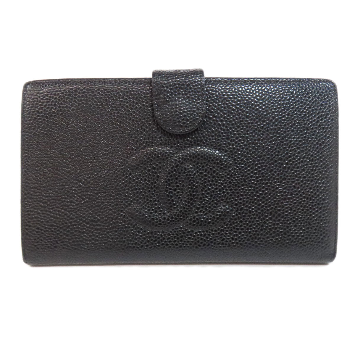 CHANEL シャネル ココマーク がま口財布 長財布（小銭入れあり） グレインド カーフスキン レディース 中古