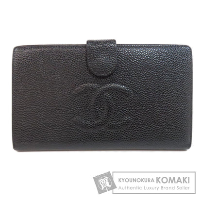 CHANEL シャネル ココマーク がま口財布 長財布（小銭入れあり） グレインド カーフスキン レディース 中古