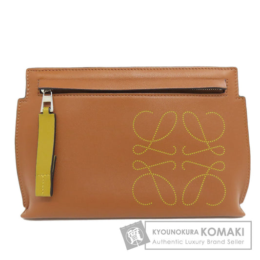 LOEWE ロエベ Tポーチ アナグラム アクセサリーポーチ カーフ レディース 中古