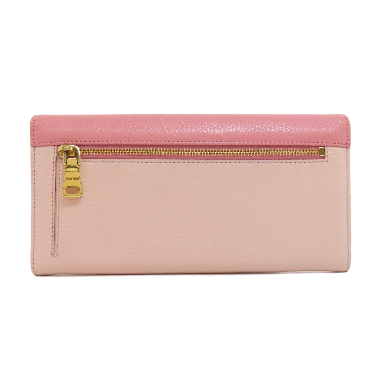 MIUMIU ミュウミュウ ロゴ リボン 長財布（小銭入れあり） レザー レディース 中古