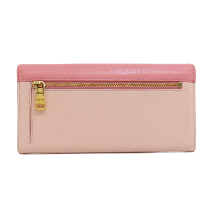 MIUMIU ミュウミュウ ロゴ リボン 長財布（小銭入れあり） レザー レディース 中古