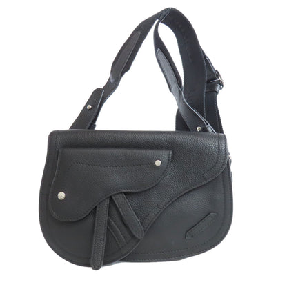 CHRISTIAN DIOR クリスチャンディオール サドル ショルダーバッグ カーフ レディース 中古
