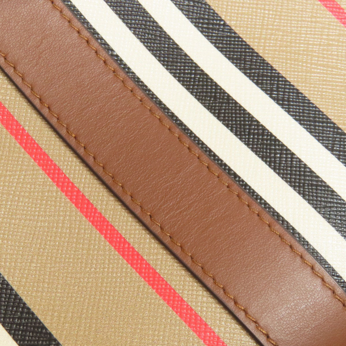 BURBERRY バーバリー ストライプ トートバッグ PVC レディース 中古