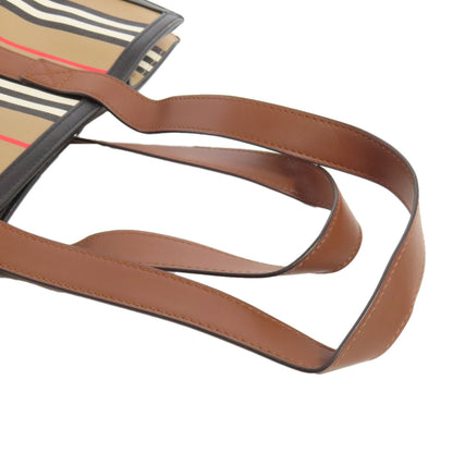 BURBERRY バーバリー ストライプ トートバッグ PVC レディース 中古