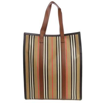 BURBERRY バーバリー ストライプ トートバッグ PVC レディース 中古