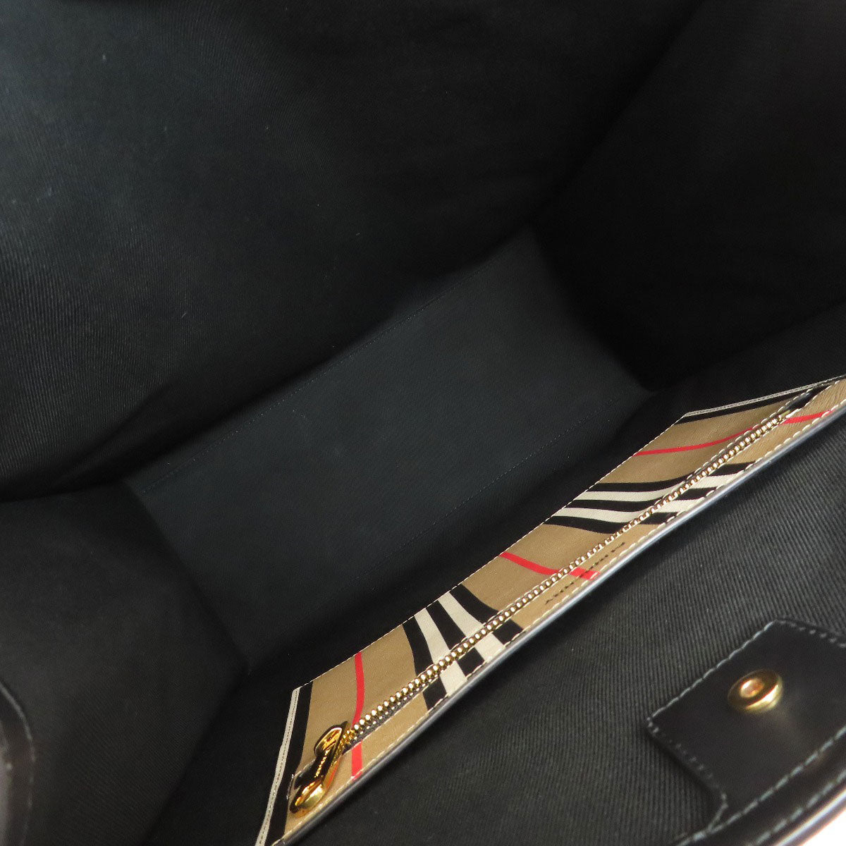 BURBERRY バーバリー ストライプ トートバッグ PVC レディース 中古