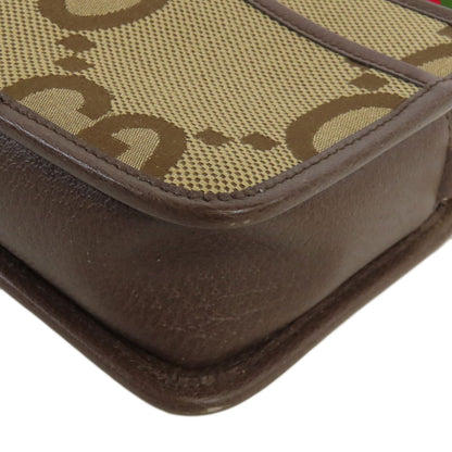 GUCCI グッチ 696075 ジャンボGG ミニバッグ ショルダーバッグ キャンバス レディース 中古