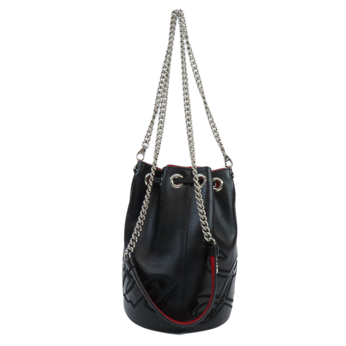 Christian Louboutin クリスチャンルブタン マリージェーン バケット ショルダーバッグ カーフ レディース 中古