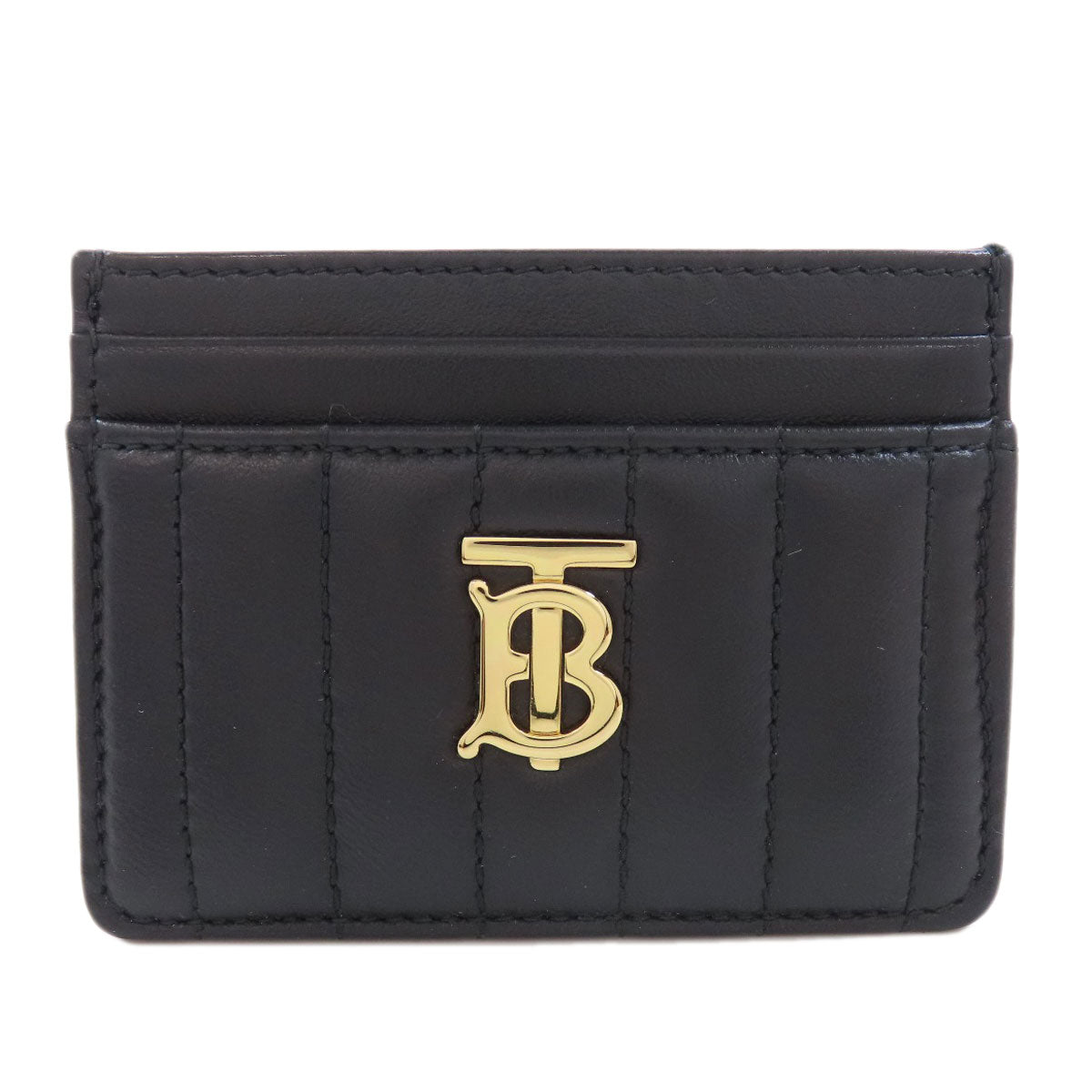 BURBERRY バーバリー ロゴ カードケース レザー レディース 中古