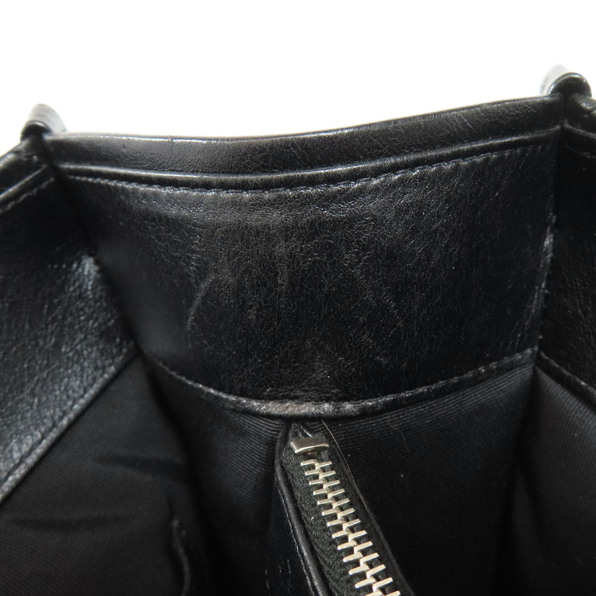 CHANEL シャネル マトラッセ チェーンバッグ シルバー金具 トートバッグ ラムスキン レディース 中古