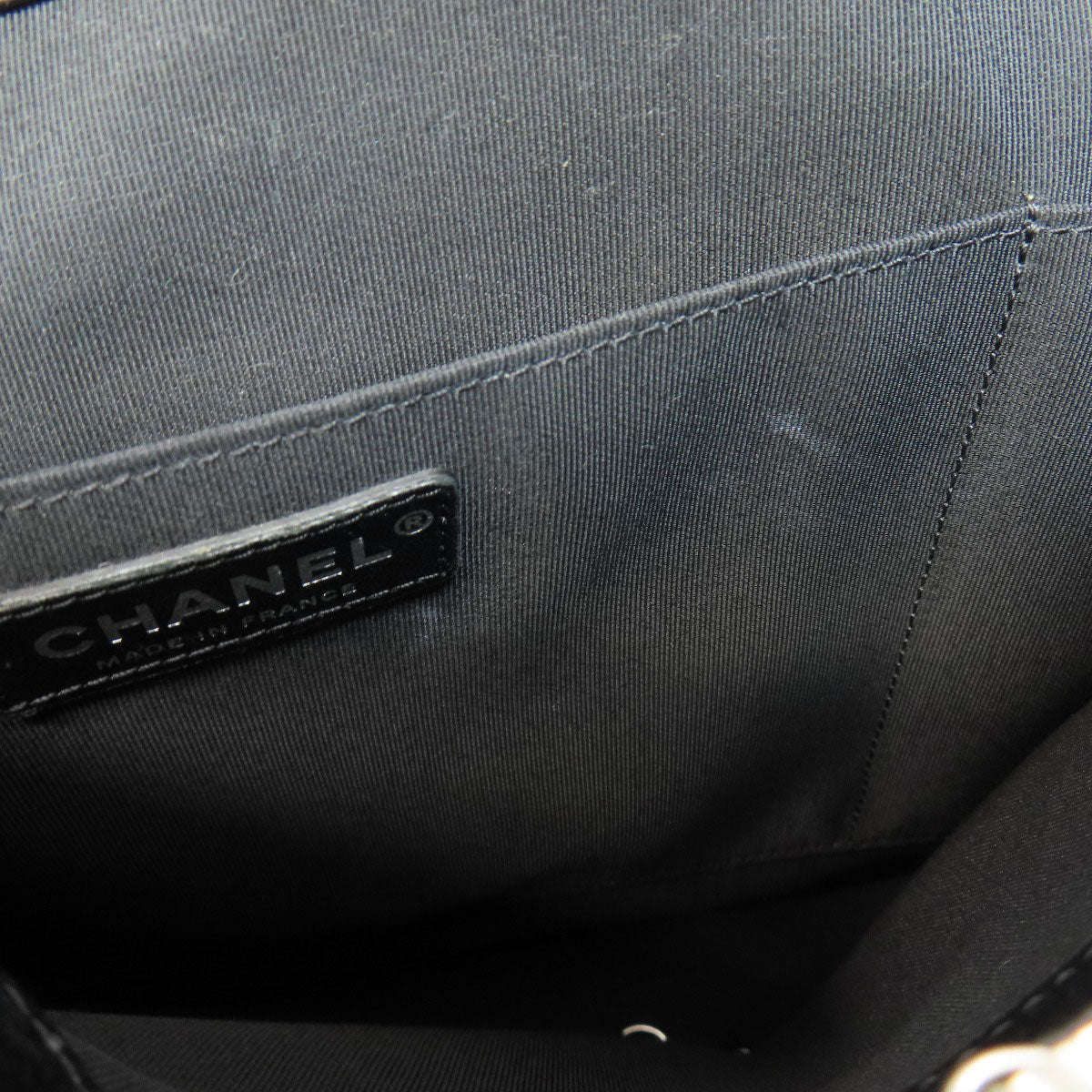 CHANEL シャネル マトラッセ チェーンバッグ シルバー金具 トートバッグ ラムスキン レディース 中古
