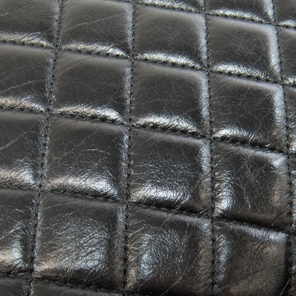CHANEL シャネル マトラッセ チェーンバッグ シルバー金具 トートバッグ ラムスキン レディース 中古