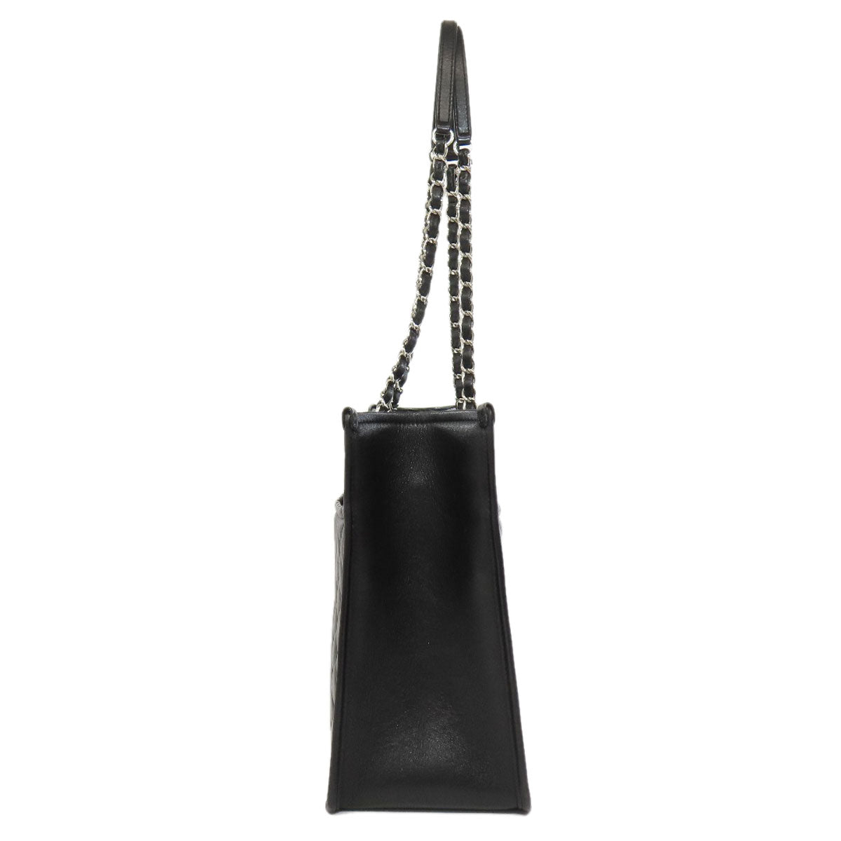 CHANEL シャネル マトラッセ チェーンバッグ シルバー金具 トートバッグ ラムスキン レディース 中古